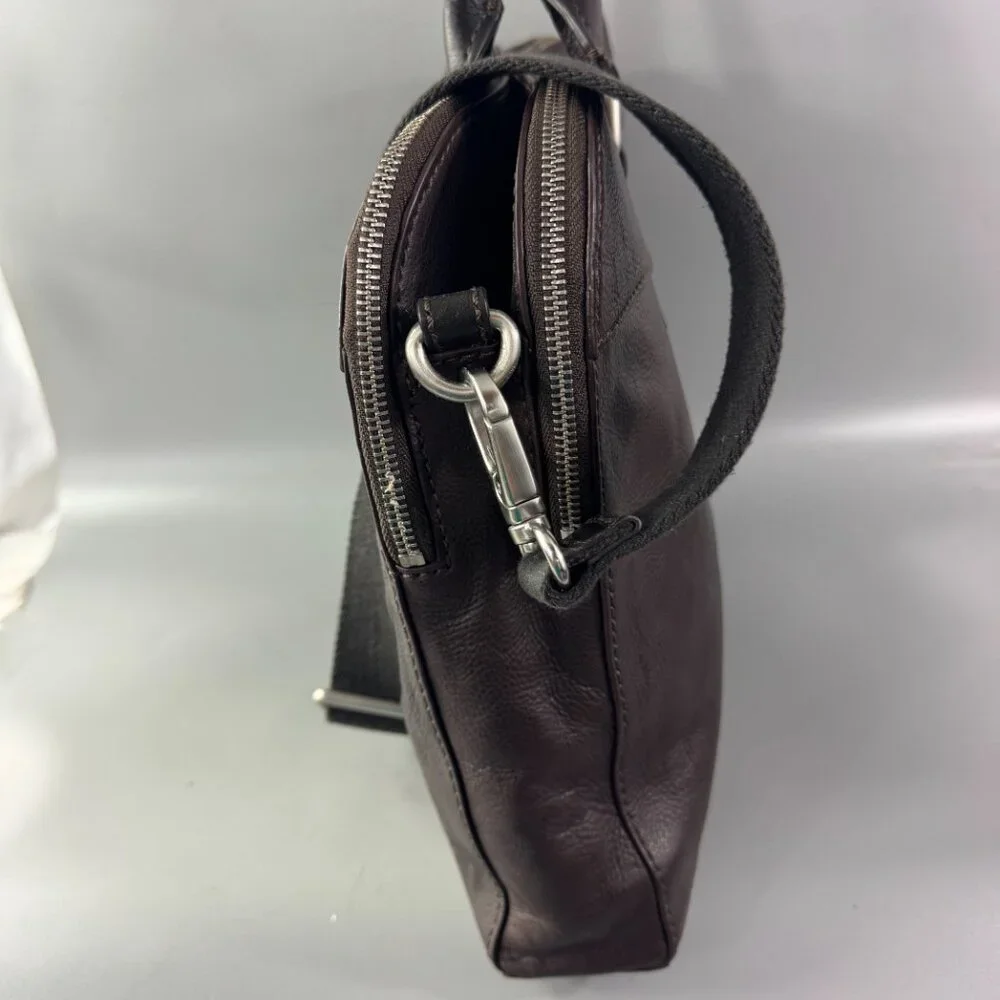 NWOT Fossil Mercer Brown Leather Work Bag
